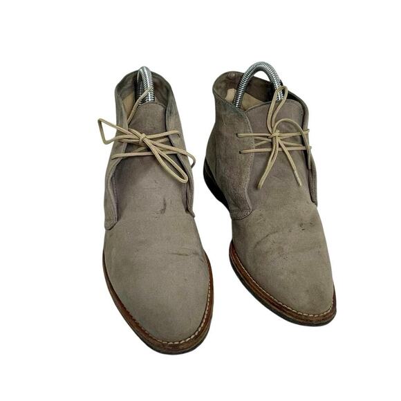 MANOLO BLAHNIK BOOTIES BERWICK SUEDE TAUPE SIZE 6 STREETWEAR VERSATILE - Picture 10 of 12